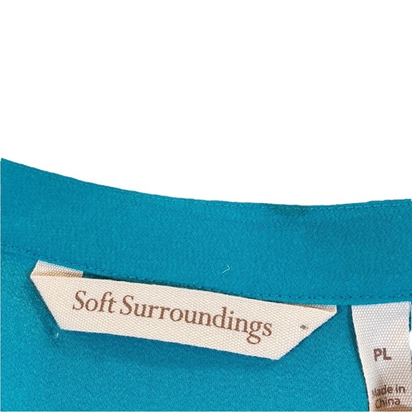 Soft Surroundings Sheer Floral and Animal Print Blouse - Picture 7 of 8